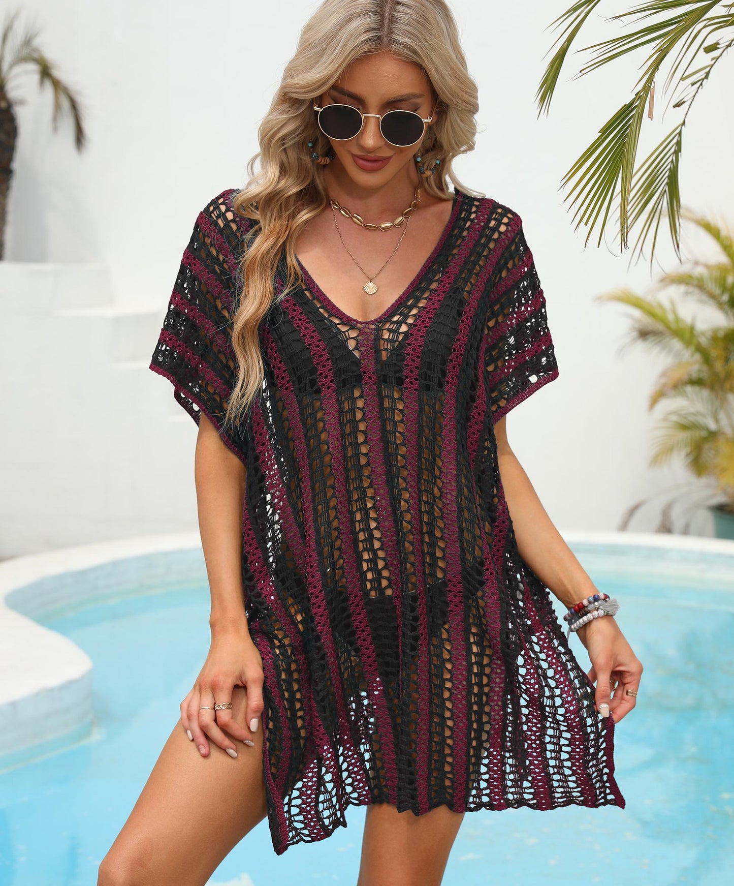 Tunique de plage au crochet pour femmes Chic und Stil