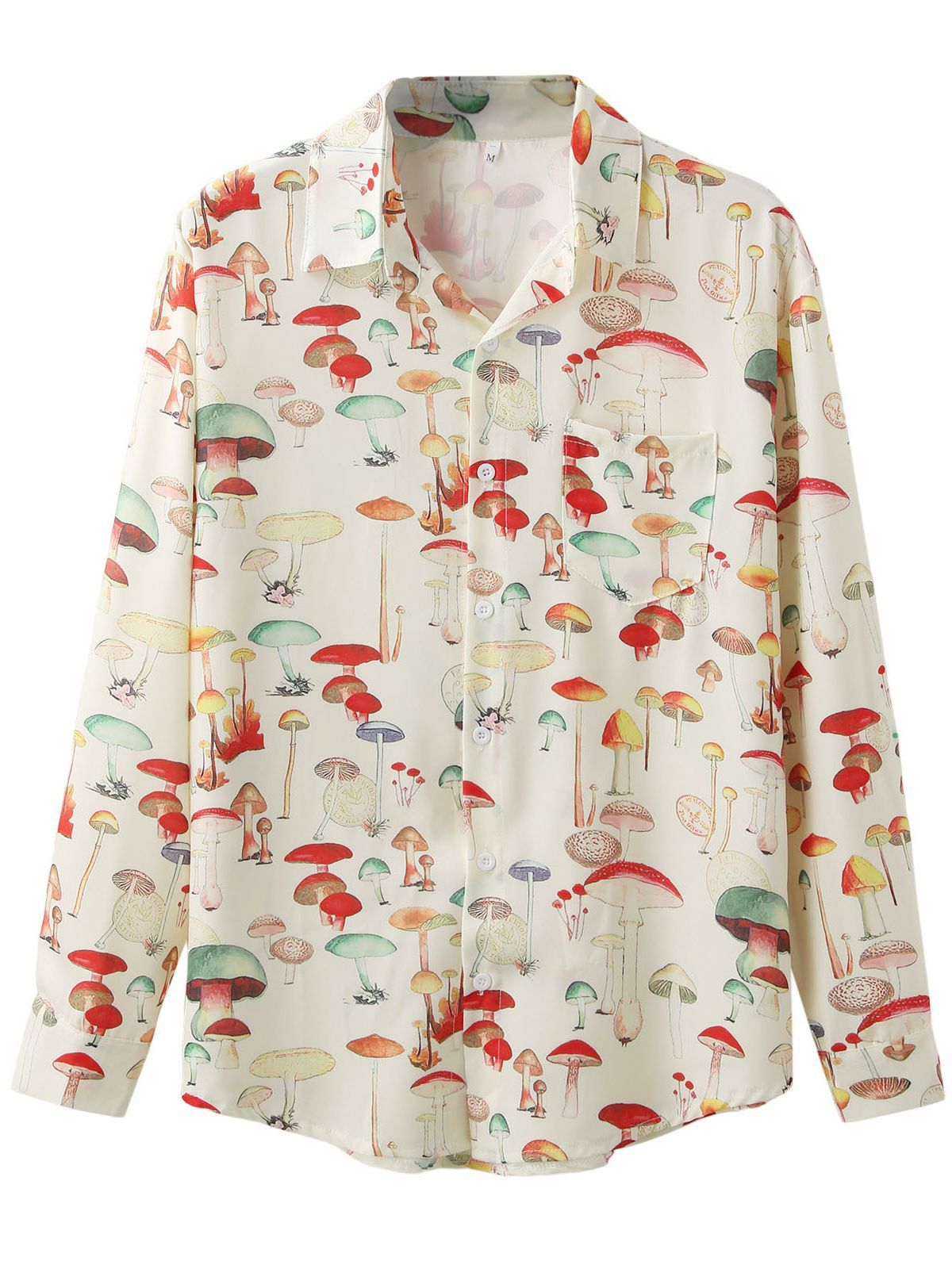 Chemise à manches longues pour femmes avec un motif de champignon créatif et des matériaux de haute qualité Chic und Stil