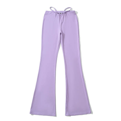 Elegant flared pants for women with a high waist and practical side pockets Chic and Style