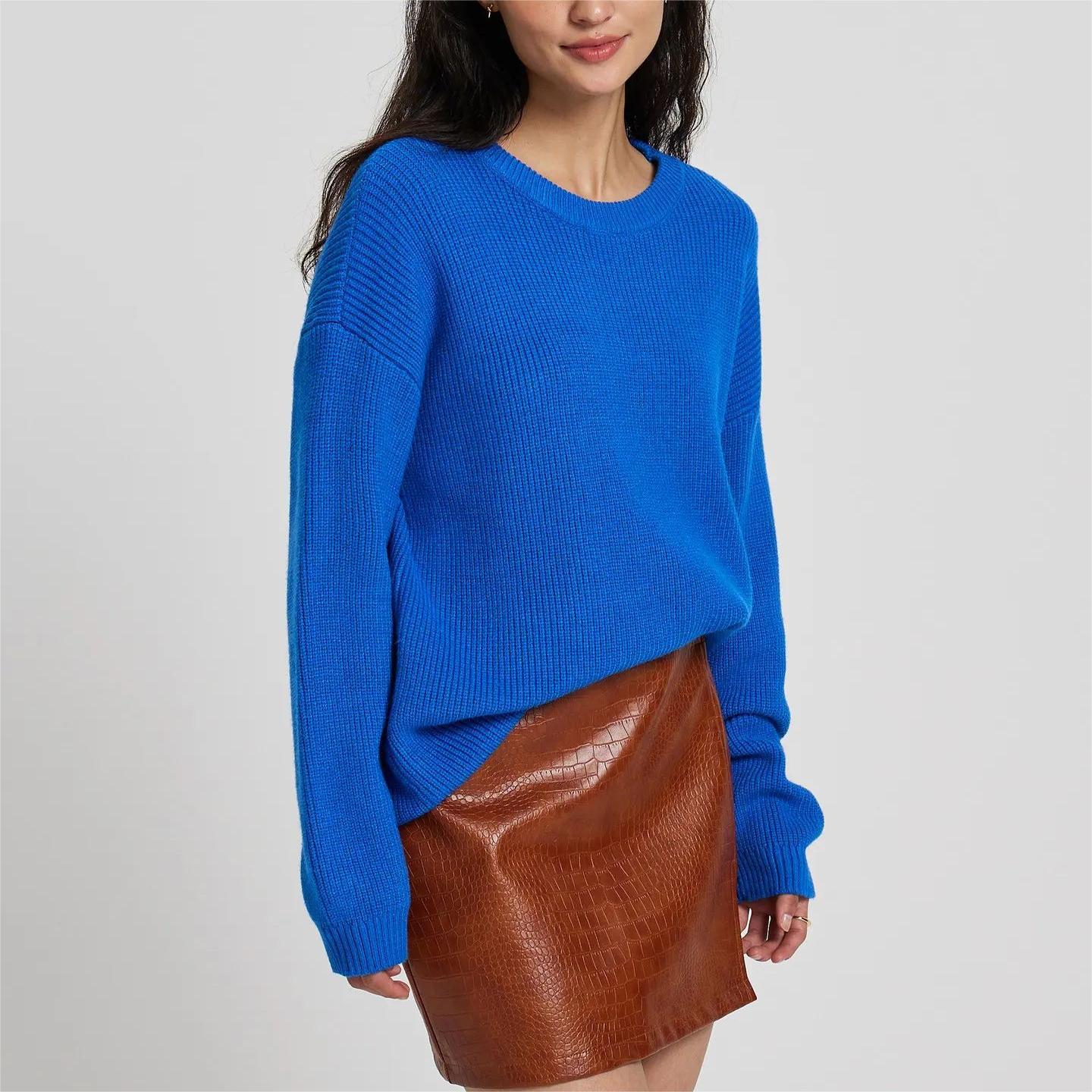 Pull en tricot décontracté pour femmes avec une coupe ample et une structure côtelée Chic und Stil