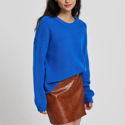 Pull en tricot décontracté pour femmes avec une coupe ample et une structure côtelée Chic und Stil