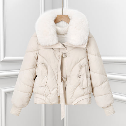 Dames Doudoune d'hiver avec col en fourrure synthétique luxueux et poches pratiques Chic und Stil