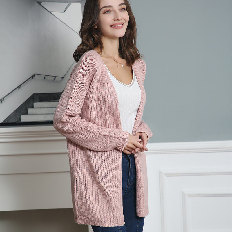Dames Gilet ouvert en tricot avec coupe décontractée et poches Chic und Stil