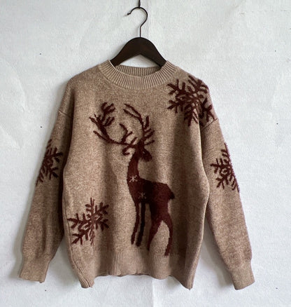Pull femme de Noël avec motif de renne festif et coupe agréable Chic und Stil