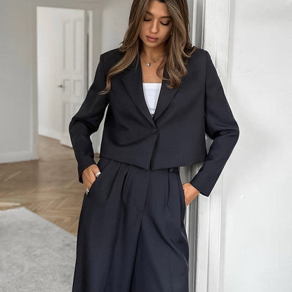 Elegant blazer set for women with wide pants Chic and Style
