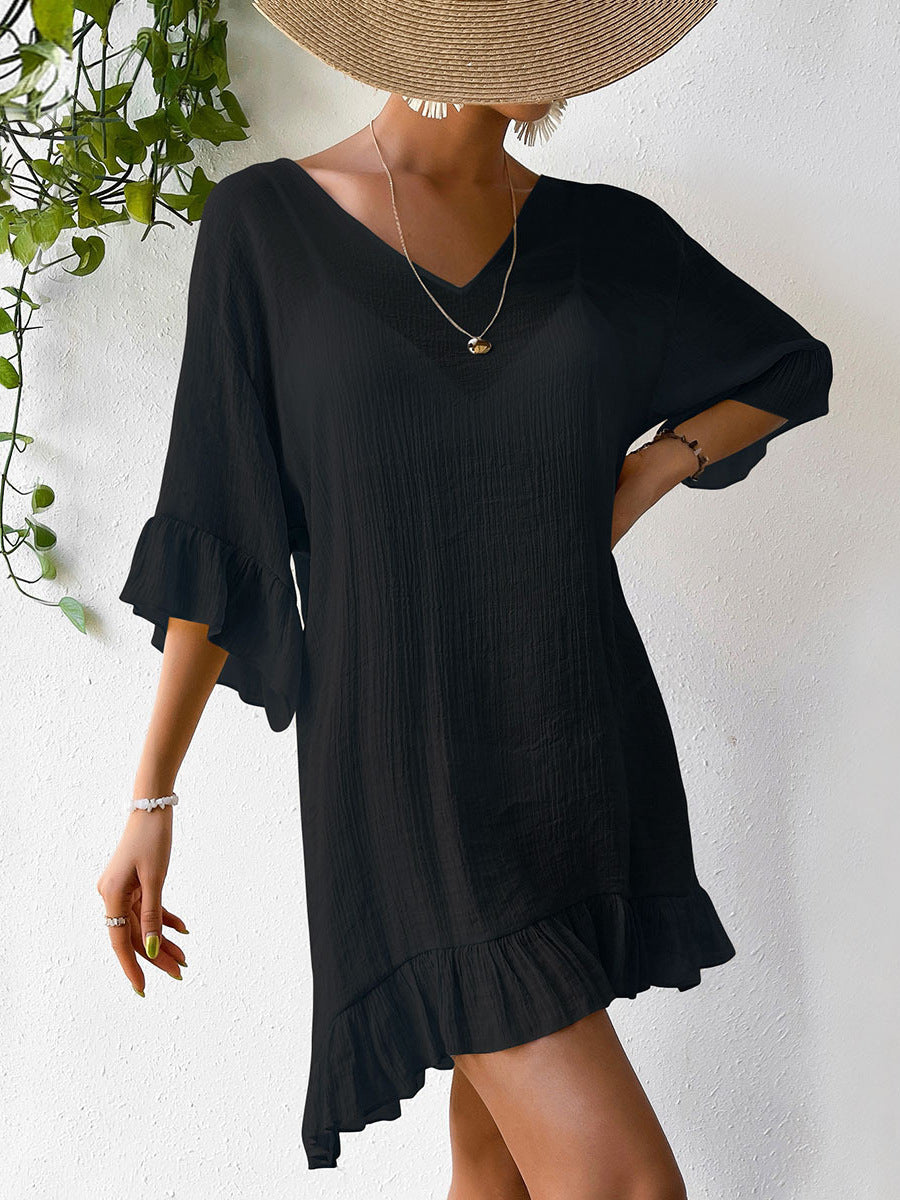 Robe de plage à dos en crochet pour femmes Chic und Stil