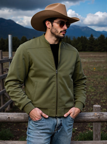 Veste bomber sportive pour hommes avec des détails élégants Chic und Stil