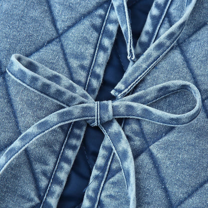 Quilted utility jacket for women with elegant collar and gathered details Chic and Style