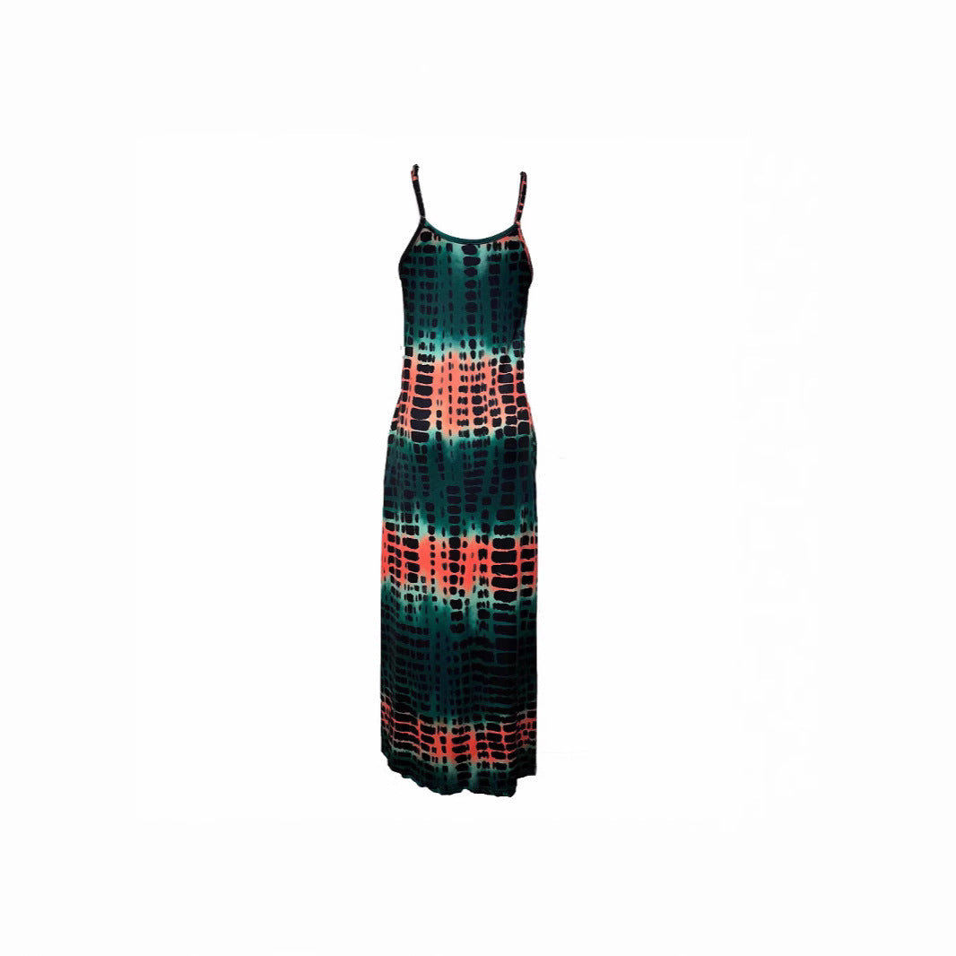 Robe maxi femme avec décolleté en V profond et fente latérale Chic und Stil