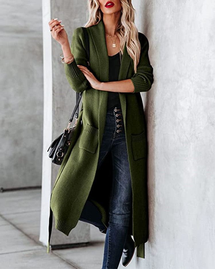 Cardigan pour femmes en tricot à design ouvert et poches pratiques Chic und Stil
