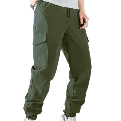 Men's cargo training pants with convenient side pockets and elastic waistband Chic and Style