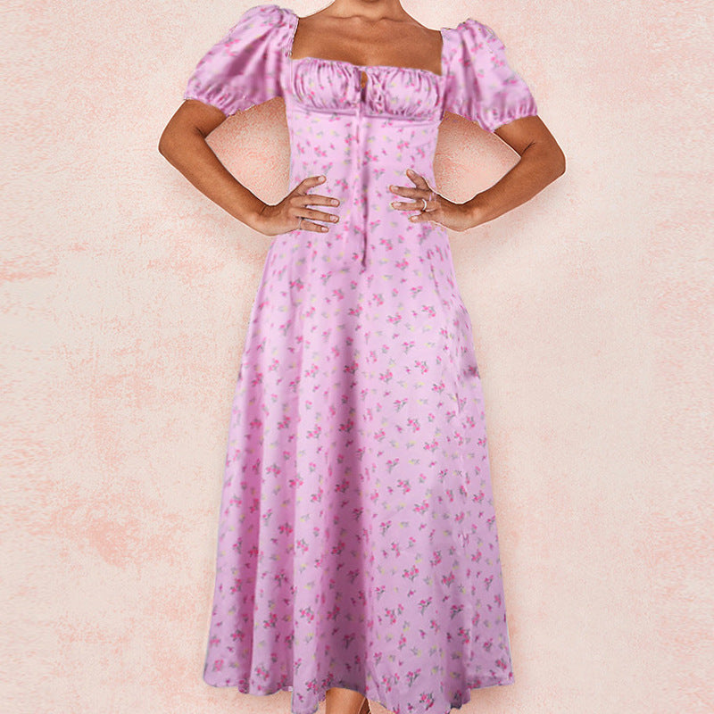 Robe d'été pour femme avec basque et fentes hautes Chic und Stil