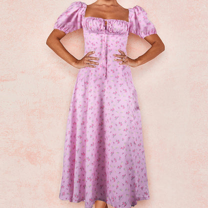 Robe d'été pour femme avec basque et fentes hautes Chic und Stil