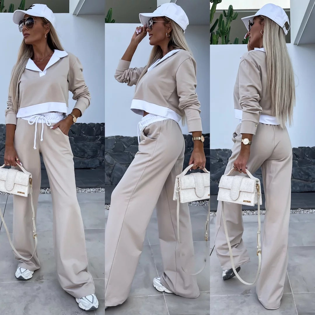 Casual set for women with a comfortable top and loose pants Chic und Stil