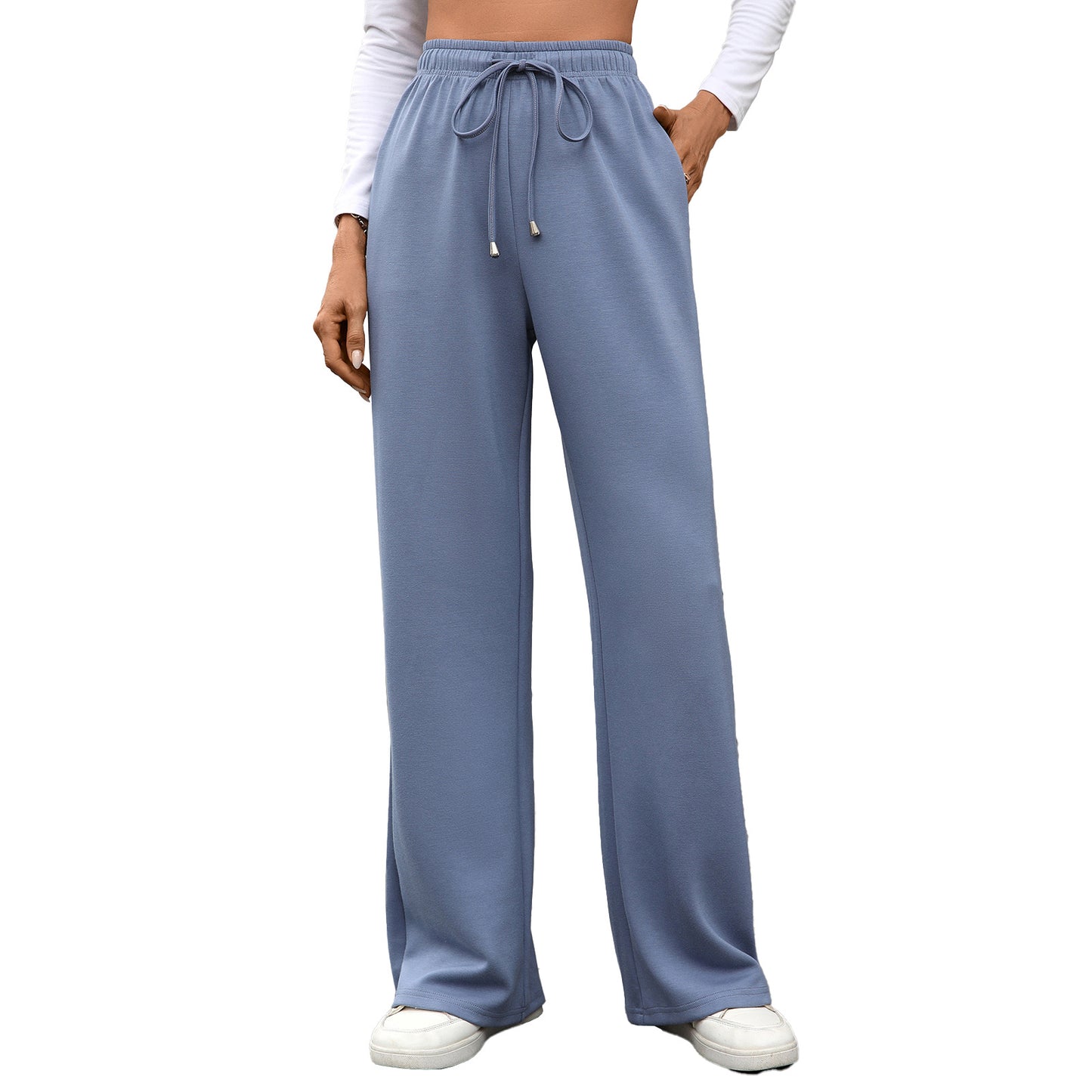 Loose cotton lounge pants for women with elastic waist Chic and Style
