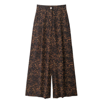Women Loose Leopard Print Pants with Elastic Waist and High Pockets Chic and Style