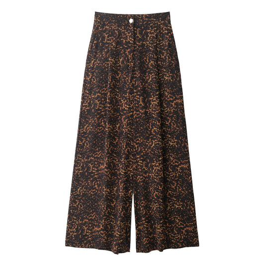 Women Loose Leopard Print Pants with Elastic Waist and High Pockets Chic and Style