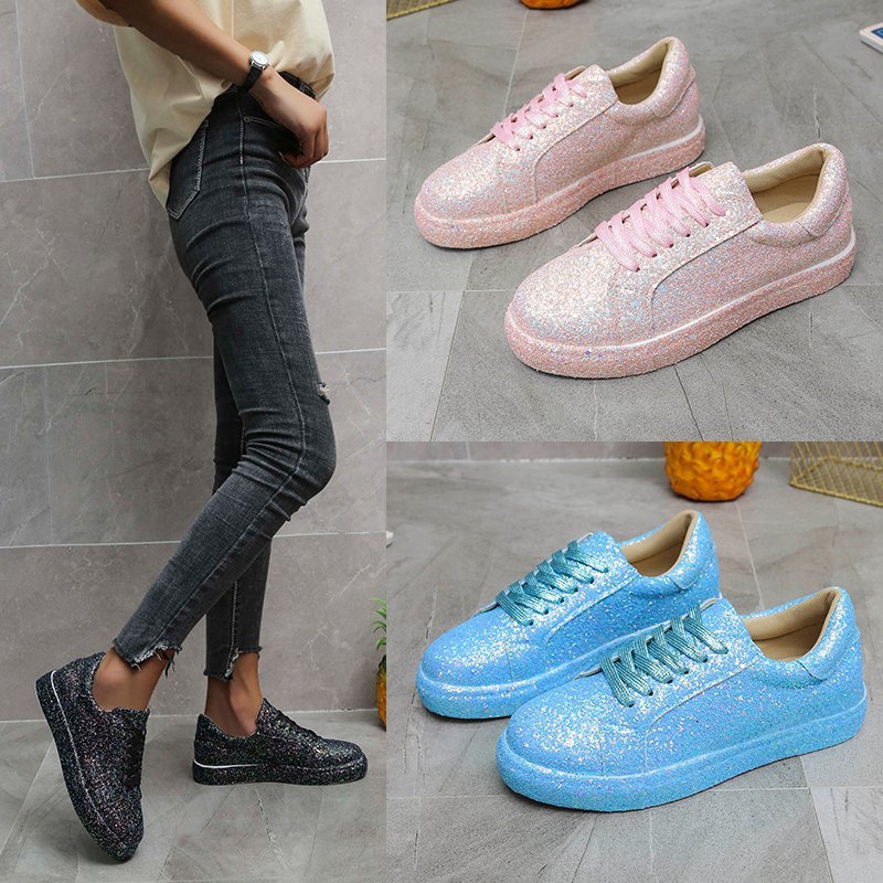 Dames Baskets scintillantes décontractées avec semelle respirante et design antidérapant Chic und Stil