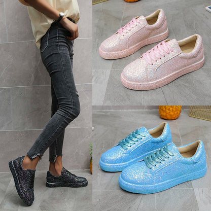 Dames Baskets scintillantes décontractées avec semelle respirante et design antidérapant Chic und Stil
