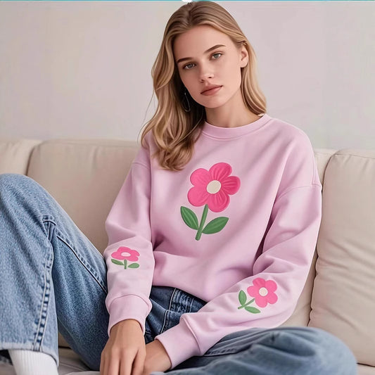 Sweat-shirt pour femmes avec motif floral coloré Chic und Stil