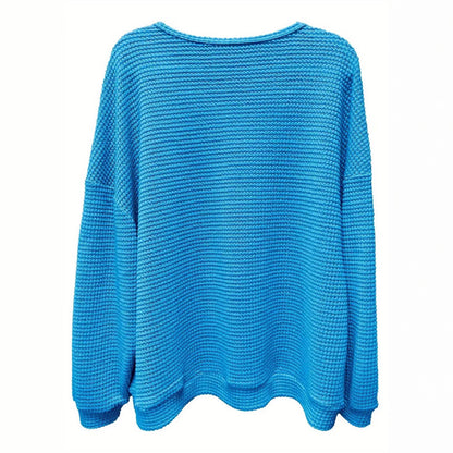 Pull en tricot décontracté pour femmes avec coupe large et poignets élastiques Chic und Stil