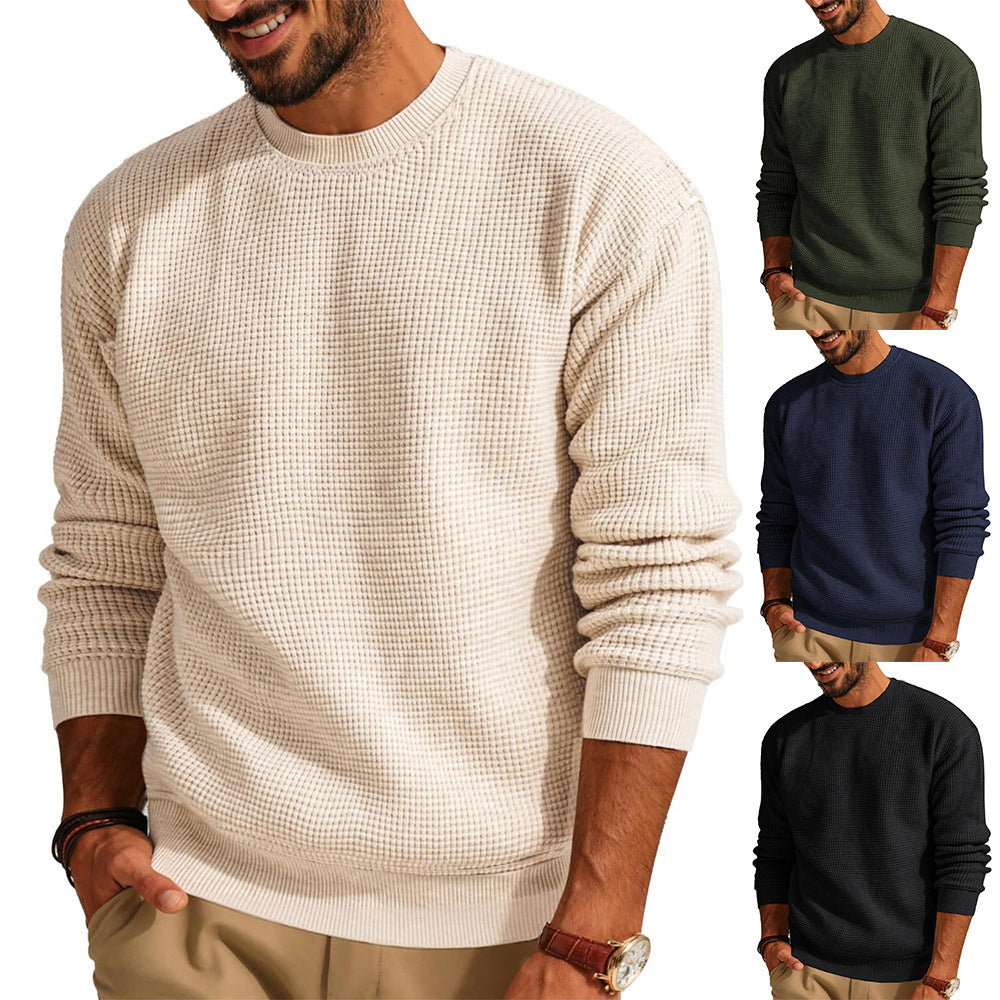 Men Structured Sweatshirt with Round Neck Chic and Style