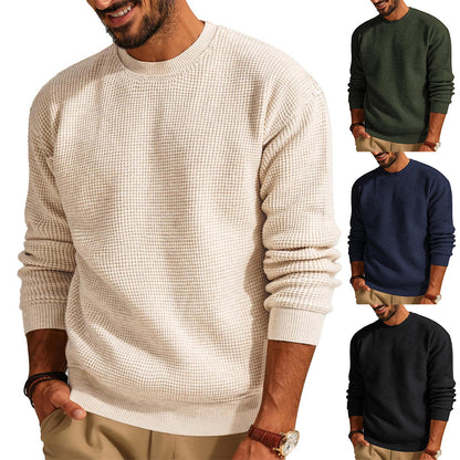 Men Structured Sweatshirt with Round Neck Chic and Style
