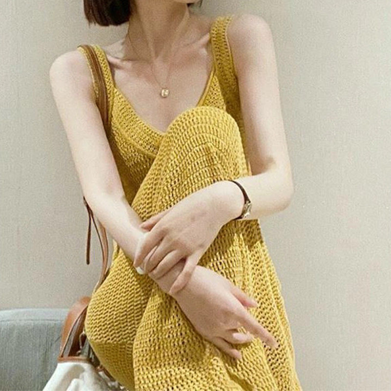 Robe maxi en maille pour femmes Chic und Stil