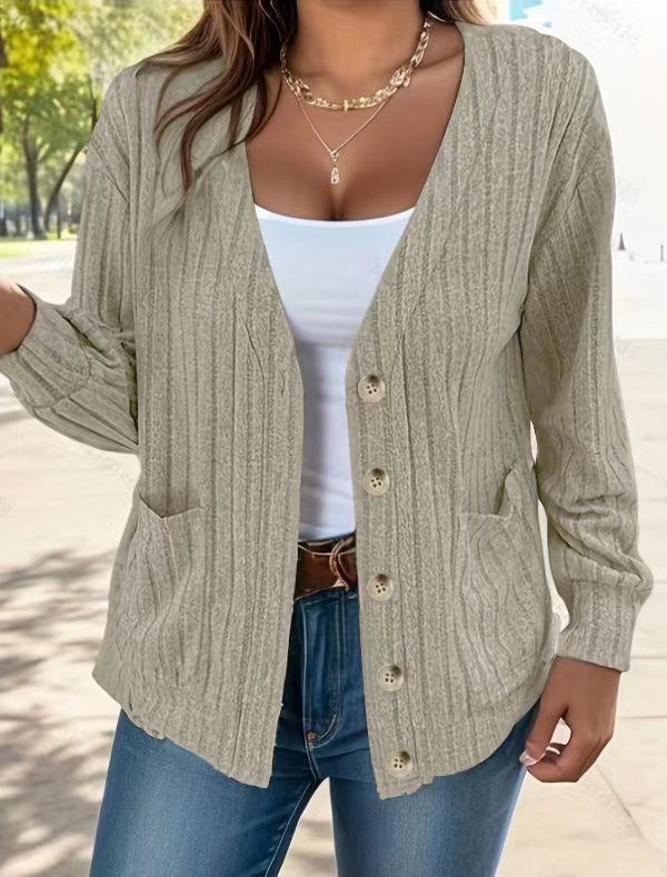 Cardigan à boutons texturé pour femmes Chic und Stil