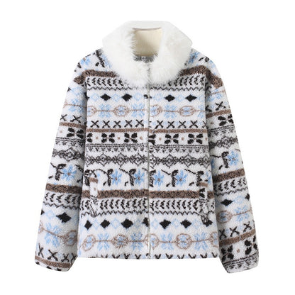 Veste teddy à la mode pour femmes avec col rembourré Chic & Stil