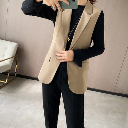 Blazer sans manches ajusté pour femmes Chic und Stil 1750847117
