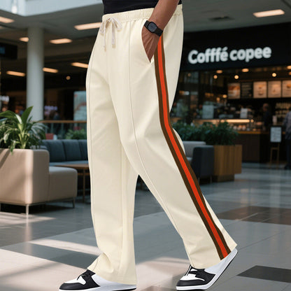 Men's casual leisure pants with contrasting side stripes Chic and Style