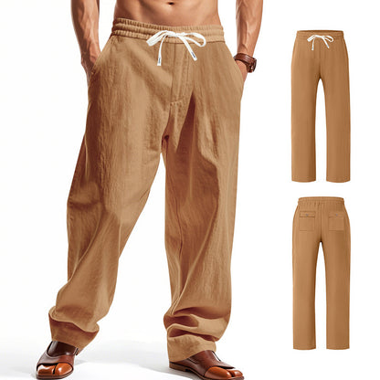 Light casual pants for men with elastic waist and practical pockets Chic and Style