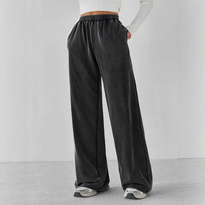 Loose fleece pants for women with elastic waistband and side pockets Chic and Style
