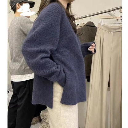 Dames Pull en Maille Épais Chic und Stil