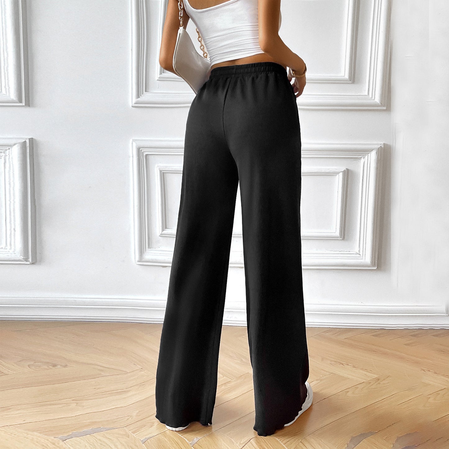 Chic and Style high-waisted casual pants for women with elastic waistband