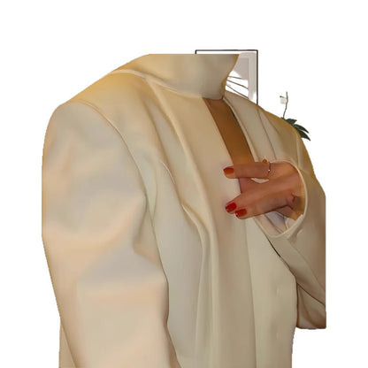 Robe blazer femme avec décolleté en V profond et élégantes longues manches Chic und Stil