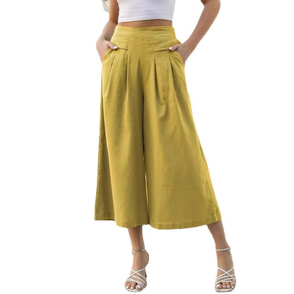 Women wide pants with elegant cut Chic and Style