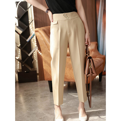 Pantalon tailleur haut à taille haute pour femmes Chic und Stil 1750846961