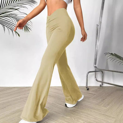 Pantalon bootcut pour dames avec taille haute et fronces Chic und Stil