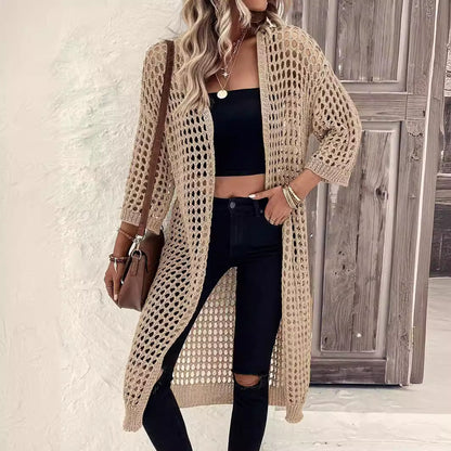 Dames Blouse en crochet aérien avec design ouvert et manches larges Chic und Stil