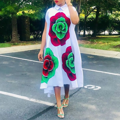 Robe chemise pour femmes avec applications florales Chic und Stil