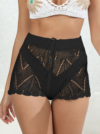 Shorts de bain taille haute en crochet pour femmes Chic und Stil