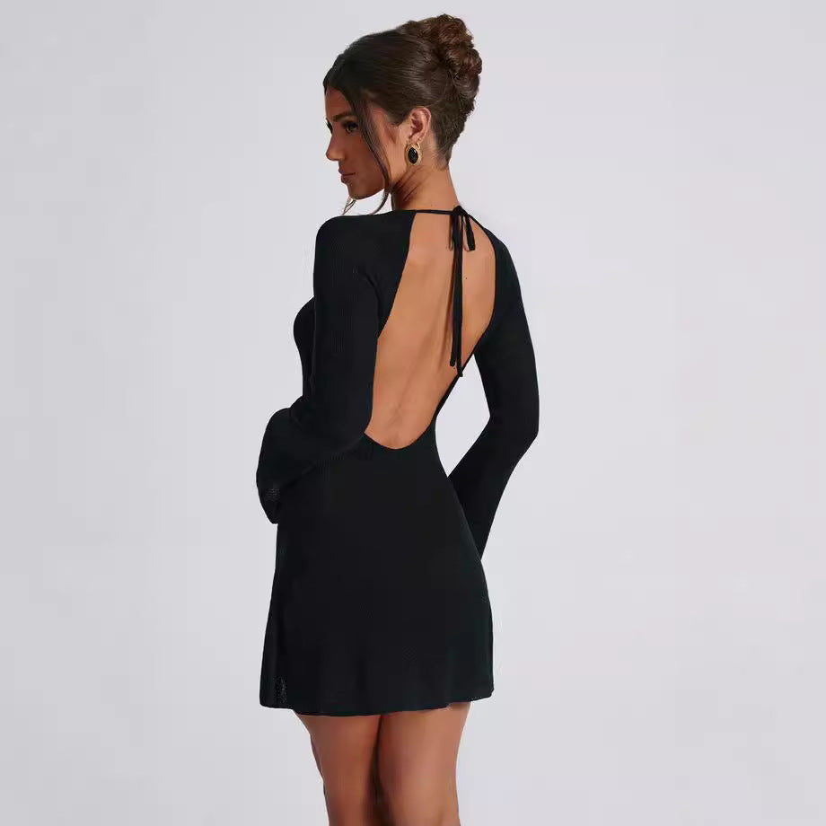 Robe en tricot pour femmes à coupe ample et manches longues Chic und Stil