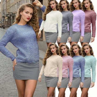 Pull en tricot décontracté pour femmes avec texture tendance et coupe décontractée Chic und Stil