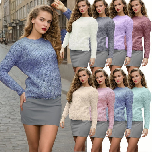 Pull en tricot décontracté pour femmes avec texture tendance et coupe décontractée Chic und Stil