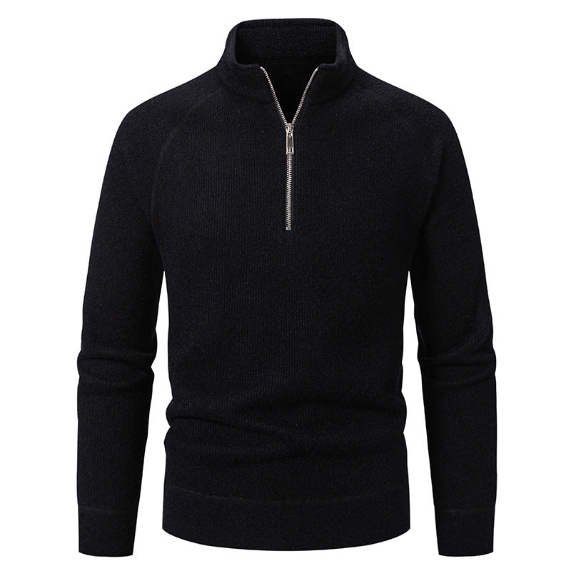Pull homme avec fermeture éclair moderne et manches raglan Chic und Stil