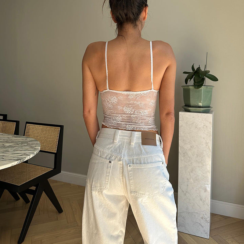 Dames Dentelle Débardeur Chic und Stil