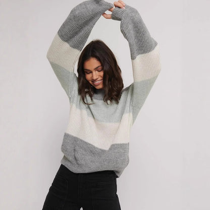 Pull en tricot confortable pour femmes avec un motif moderne et une coupe décontractée Chic und Stil