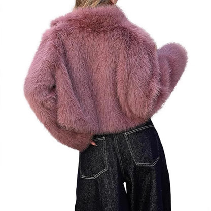 Dames élégante veste en fausse fourrure avec coupe volumineuse Chic und Stil